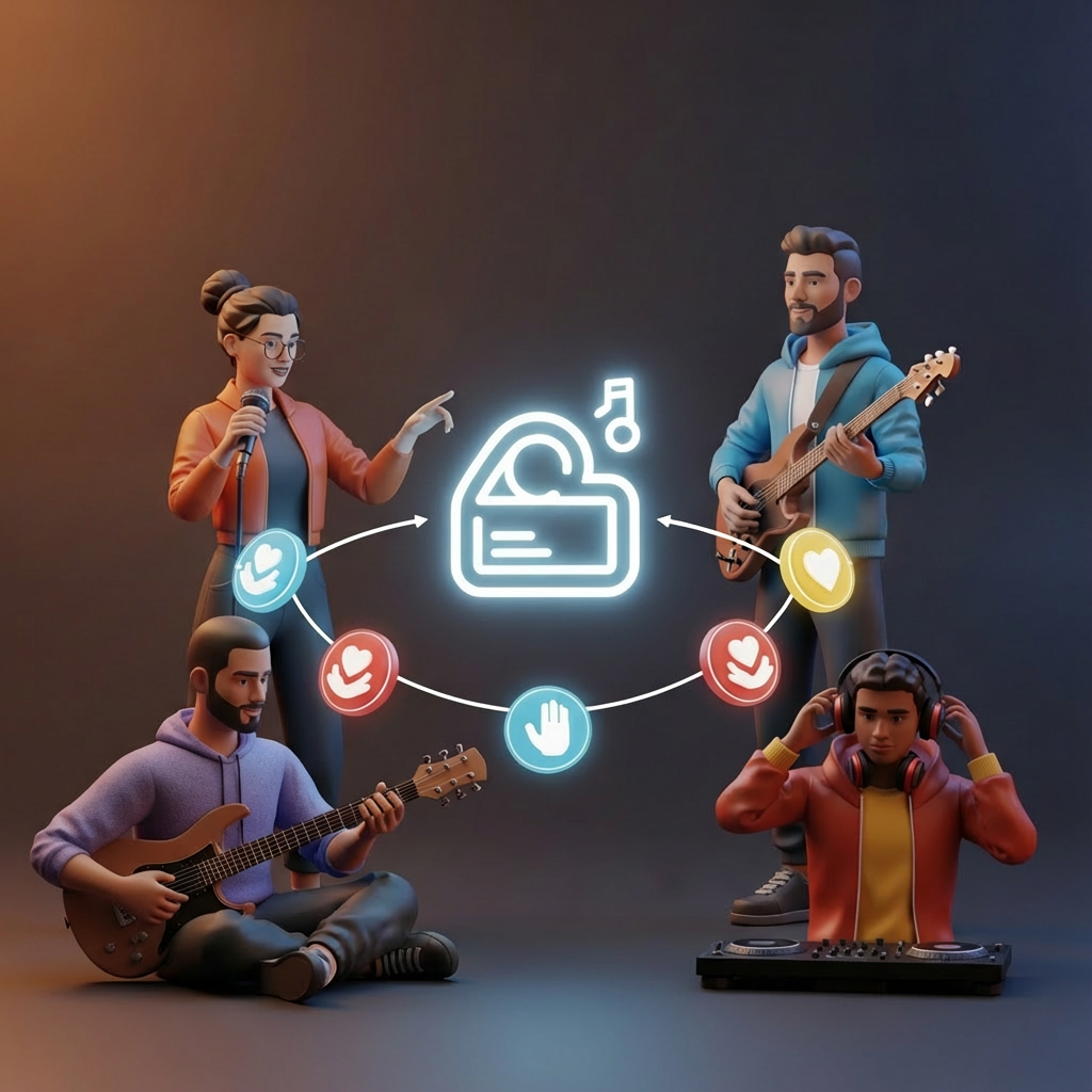 Artists and fans supporting each other on Albumdrop